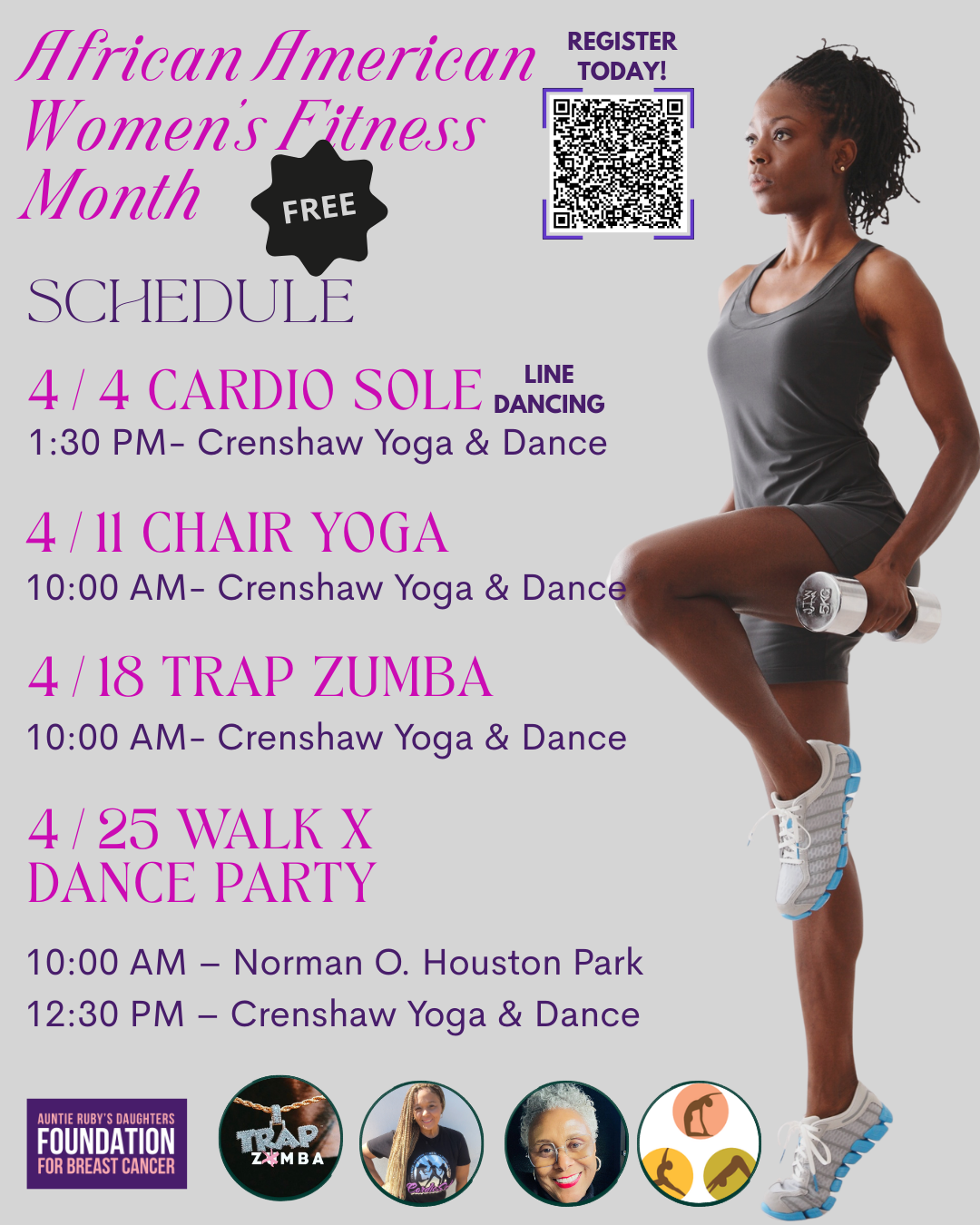 White And Purple Modern Weekly Yoga Class Schedule Your Story